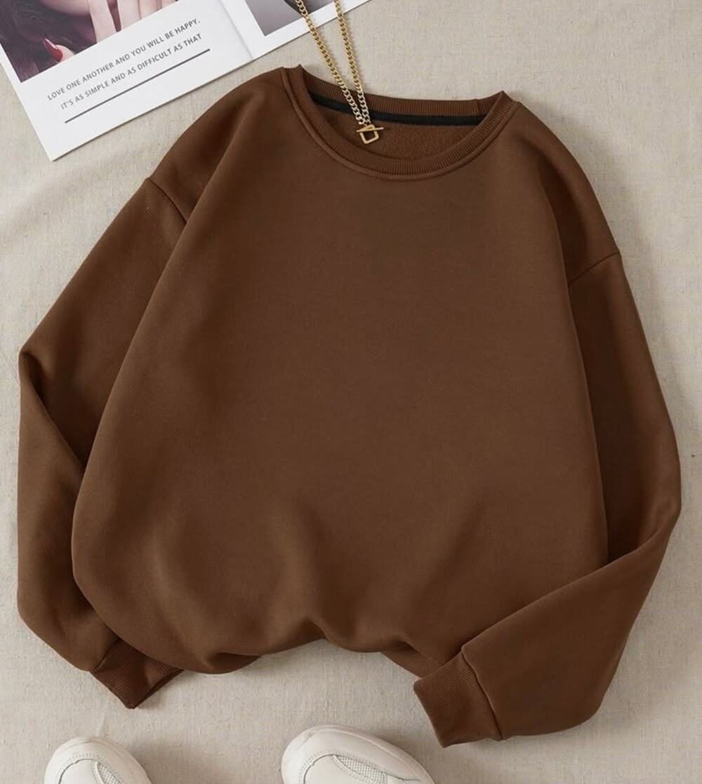 Plain Brown Crewneck Sweatshirt